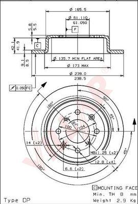 Villar 628.1484 - Əyləc Diski furqanavto.az