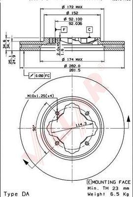 Villar 628.1487 - Əyləc Diski furqanavto.az