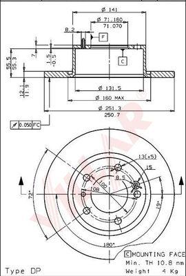 Villar 628.1421 - Əyləc Diski furqanavto.az