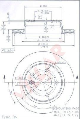 Villar 628.1422 - Əyləc Diski furqanavto.az