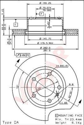 Villar 628.1476 - Əyləc Diski furqanavto.az