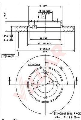 Villar 628.1542 - Əyləc Diski furqanavto.az