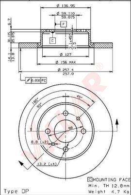 Villar 628.1564 - Əyləc Diski furqanavto.az