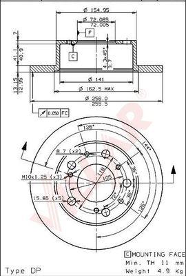 Villar 628.1566 - Əyləc Diski furqanavto.az