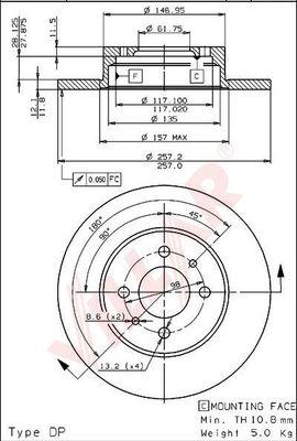 Villar 628.1582 - Əyləc Diski furqanavto.az