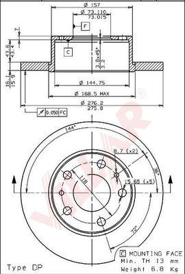 Villar 628.1529 - Əyləc Diski furqanavto.az