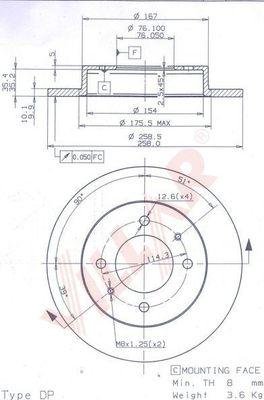 Villar 628.1521 - Əyləc Diski furqanavto.az