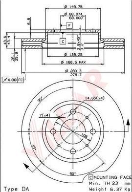 Villar 628.1615 - Əyləc Diski furqanavto.az