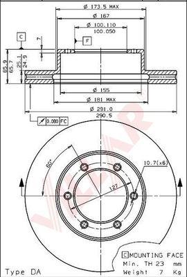 Villar 628.1634 - Əyləc Diski furqanavto.az