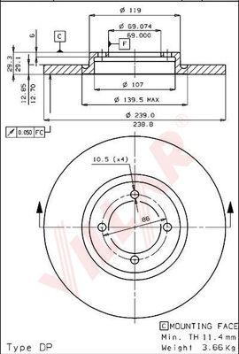 Villar 628.1624 - Əyləc Diski furqanavto.az