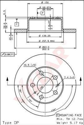 Villar 628.1628 - Əyləc Diski furqanavto.az