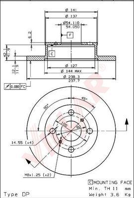 Villar 628.1677 - Əyləc Diski furqanavto.az