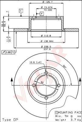 Villar 628.1047 - Əyləc Diski furqanavto.az