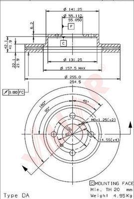 Villar 628.1056 - Əyləc Diski furqanavto.az