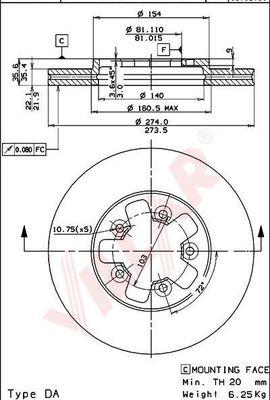 Villar 628.1008 - Əyləc Diski furqanavto.az