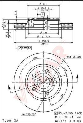 Villar 628.1011 - Əyləc Diski furqanavto.az