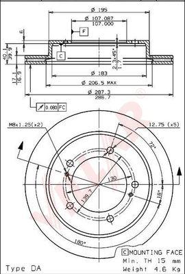 Villar 628.1088 - Əyləc Diski furqanavto.az