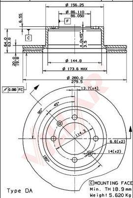 Villar 628.1082 - Əyləc Diski furqanavto.az