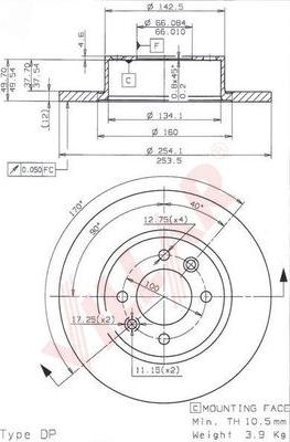 Villar 628.1087 - Əyləc Diski furqanavto.az