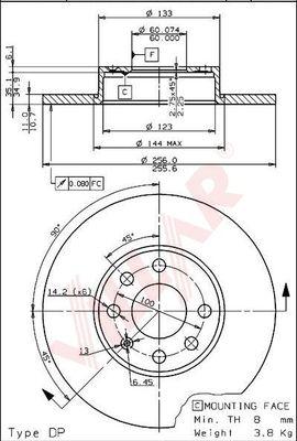 Villar 628.1021 - Əyləc Diski furqanavto.az