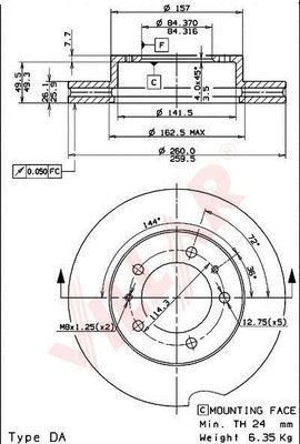 Villar 628.1023 - Əyləc Diski furqanavto.az