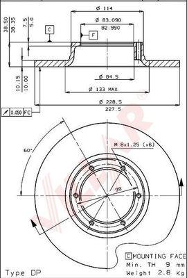 Villar 628.1144 - Əyləc Diski furqanavto.az