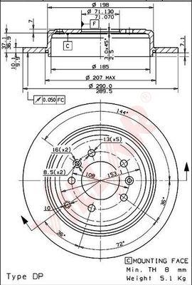 Villar 628.1158 - Əyləc Diski furqanavto.az