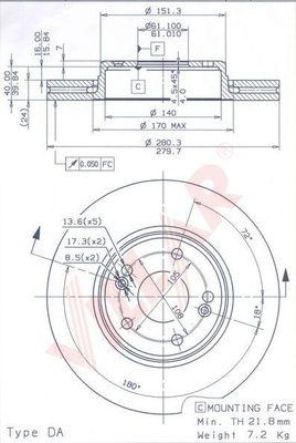 Villar 628.1153 - Əyləc Diski furqanavto.az