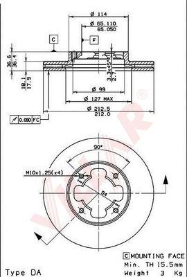 Villar 628.1114 - Əyləc Diski furqanavto.az