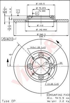 Villar 628.1131 - Əyləc Diski furqanavto.az