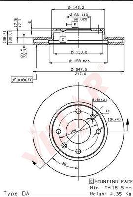 Villar 628.1123 - Əyləc Diski furqanavto.az