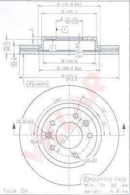 Villar 628.1802 - Əyləc Diski furqanavto.az