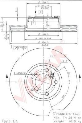 Villar 628.1824 - Əyləc Diski furqanavto.az