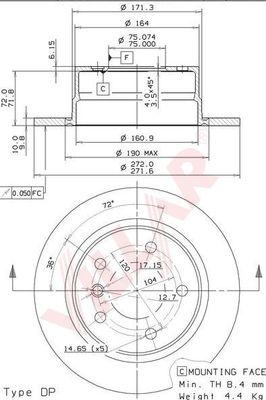 Villar 628.1394 - Əyləc Diski furqanavto.az