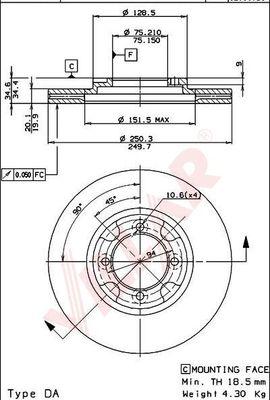 ABE C33034ABE - Əyləc Diski furqanavto.az