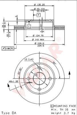 Villar 628.1352 - Əyləc Diski furqanavto.az