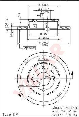 Villar 628.1306 - Əyləc Diski furqanavto.az