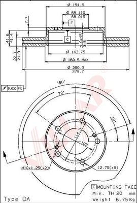 Villar 628.1307 - Əyləc Diski furqanavto.az