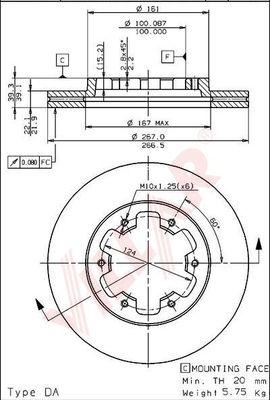 Villar 628.1314 - Əyləc Diski furqanavto.az