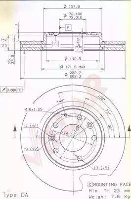 Villar 628.1324 - Əyləc Diski furqanavto.az