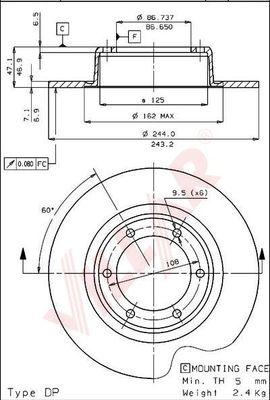 Villar 628.1376 - Əyləc Diski www.furqanavto.az