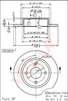 Villar 628.1292 - Əyləc Diski furqanavto.az