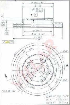 Villar 628.1245 - Əyləc Diski furqanavto.az