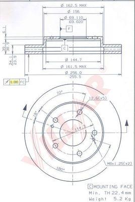 Villar 628.1248 - Əyləc Diski furqanavto.az