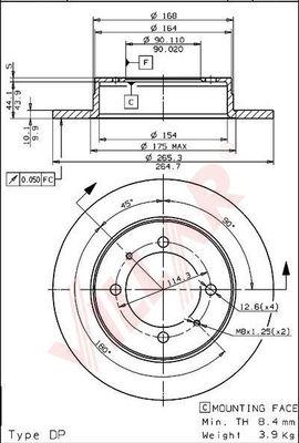 Villar 628.1247 - Əyləc Diski furqanavto.az