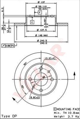 Villar 628.1258 - Əyləc Diski furqanavto.az