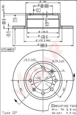 Villar 628.1262 - Əyləc Diski furqanavto.az