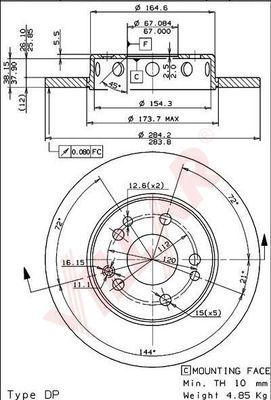 Villar 628.1205 - Əyləc Diski furqanavto.az