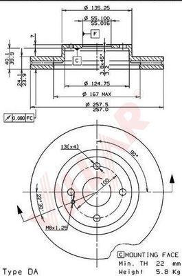 Villar 628.1281 - Əyləc Diski furqanavto.az