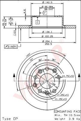 Villar 628.1234 - Əyləc Diski furqanavto.az